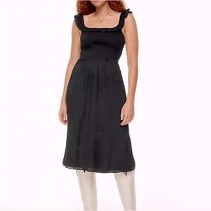 Wilfred | Reminisce Midi Dress in Crochet Black